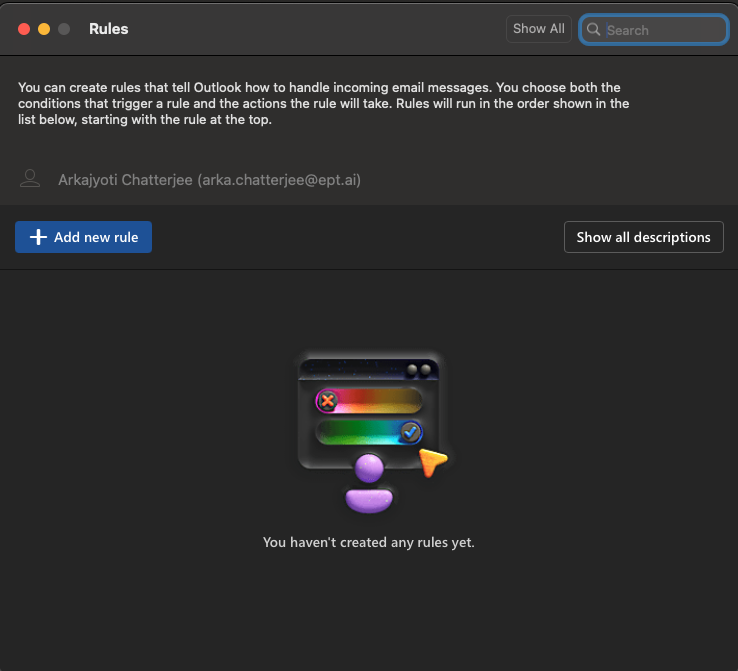Rule screen